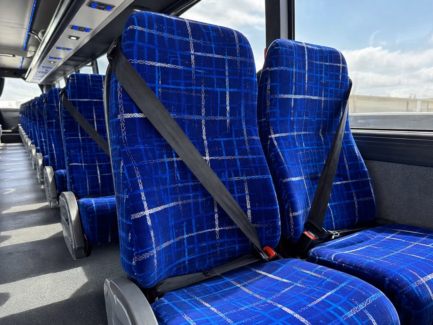 56 passenger charter bus interior
